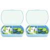 2PCS Small Pill Case Travel Pill Box Cute Pill Organizer for Purse Portable Daily Medicine Organizer 2 Compartment Pill Holder for Vitamins, Fish Oil, Supplements view 1