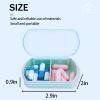 2PCS Small Pill Case Travel Pill Box Cute Pill Organizer for Purse Portable Daily Medicine Organizer 2 Compartment Pill Holder for Vitamins, Fish Oil, Supplements view 2