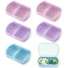 6PCS Small Pill Case Travel Pill Box Cute Pill Organizer for Purse Portable Daily Medicine Organizer 2 Compartment Pill Holder for Vitamins, Fish Oil, Supplements view 1