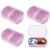 4PCS Small Pill Case Travel Pill Box Cute Pill Organizer for Purse Portable Daily Medicine Organizer 2 Compartment Pill Holder for Vitamins, Fish Oil, Supplements view 1