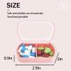 4PCS Small Pill Case Travel Pill Box Cute Pill Organizer for Purse Portable Daily Medicine Organizer 2 Compartment Pill Holder for Vitamins, Fish Oil, Supplements view 2