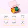 4PCS Small Pill Case Travel Pill Box Cute Pill Organizer for Purse Portable Daily Medicine Organizer 2 Compartment Pill Holder for Vitamins, Fish Oil, Supplements view 3