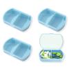 4PCS Small Pill Case Travel Pill Box Cute Pill Organizer for Purse Portable Daily Medicine Organizer 2 Compartment Pill Holder for Vitamins, Fish Oil, Supplements view 1
