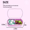 2PCS Small Pill Case Travel Pill Box Cute Pill Organizer for Purse Portable Daily Medicine Organizer 2 Compartment Pill Holder for Vitamins, Fish Oil, Supplements view 2
