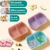 2PCS Small Pill Case Travel Pill Box Cute Pill Organizer for Purse Portable Daily Medicine Organizer 2 Compartment Pill Holder for Vitamins, Fish Oil, Supplements view 3
