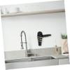 Zerodeko 3pcs Hair Dryer Wall Mount Stand Spiral Storage Rack for Hair Dryer Space Aluminum Easy Install view 3