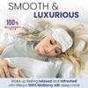 Blissy Silk Sleep Mask - Eye Sleeping Mask for Women & Men for Total Blackout - 100% Pure Mulberry Silk, 22 Momme 6a Fibers - Blindfold Sleep Mask Side Sleeper Eye Cover (Silver) view 4