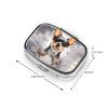 Pill Box Pill Case 2 Compartment Chihuahua Dog Glasses Print Cute Square Pill Organizer Portable Travel Medicine Organizer Stores for Purse Pocket view 3