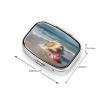 VTCTOASY Beach Conch Seascape Print Pill Box 2 Compartment Small Pill Case With Mirror Pill Organizer Portable Medicine Pillbox For Travel Pocket Purse view 3
