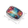 Abstract Oil Painting Print Pill Box 2 Compartment Small Pill Case with Mirror Pill Organizer Portable Medicine Pillbox for Travel Pocket Purse view 3