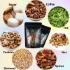 200 Mylar Bags for Food Storage 6X9 Mylar Bags with Window Large Candy Packaging Resealable Bags Black Stand Up Pouches Edible Packaging for Small Business view 4
