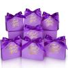 DOYIDE 100 Pack Small Thank You Gift Bags, 4.5x1.8x3.9in Party Favor Bags Boxes with Bow Ribbon, Small Paper Gift Bags with Gold Foil Printed, Mini Candy Treat Bags for Birthday Wedding Party Holiday view 1