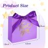 DOYIDE 100 Pack Small Thank You Gift Bags, 4.5x1.8x3.9in Party Favor Bags Boxes with Bow Ribbon, Small Paper Gift Bags with Gold Foil Printed, Mini Candy Treat Bags for Birthday Wedding Party Holiday view 4