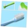 minkissy 4pcs Double-Ended Ergonomic Toothbrush Multi-use Interdental Cleaning Tools for Braces Dentures and Daily Oral Care Compact Design Blue White Pink Green view 4