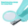 Light Zoom Nail Clipper, Nail Clippers with fold Away Magnifier, Portable Lightweight Zoom Manicure Clipper for Infants Elderly (Green + Gray) view 3