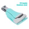 Light Zoom Nail Clipper, Nail Clippers with fold Away Magnifier, Portable Lightweight Zoom Manicure Clipper for Infants Elderly (Green + Gray) view 4