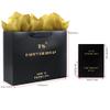 18th Birthday Gift Bag, Black Gold Gift Bag with Tissue Paper and Greeting Card, Happy 18th Bithday Gift Bags for Men Women, 12.6" Medium 18 th Birthday Bags (18th) view 2