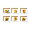 Aria Rae Design Assorted Flat Notecards, Watercolor Sunflower note cards, Set of 12 with envelopes, Sun flower, stationery, greeting card, handmade cards, blank on backside view 1