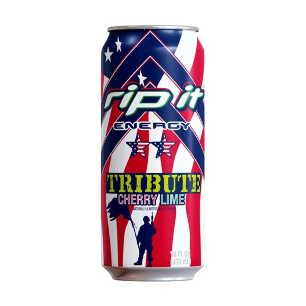 Weinner Rip It Energy Drink Tribute Cherry Lime, 16 Fl Oz (Pack of 12)