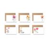 Aria Rae Design Assorted Flat Notecards, Flower note cards, Set of 12, blank on backside, stationery set, greeting card set, cards with envelopes, all occasion cards, blank cards view 1