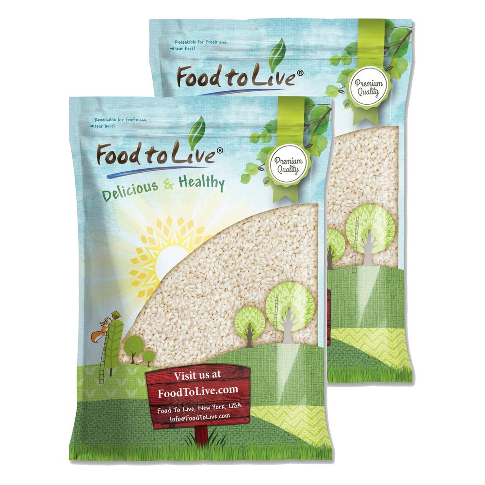 Food to Live Italian Arborio Rice, 20 Pounds  Short Grain White Rice, Superfino Grade, Vegan, Kosher, Bulk, Ideal for Creamy Risottos and Other Italian Dishes