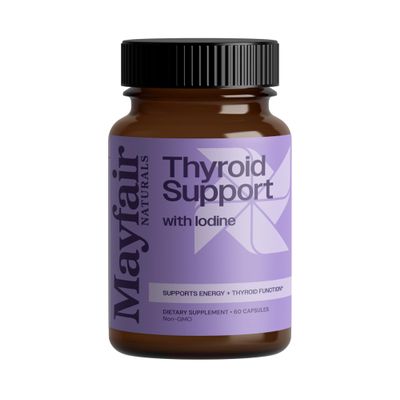 Mayfair Naturals Thyroid Support with Iodine, Natural Supplement for Women and Men, Supports Energy and Thyroid Health, 60 Capsules