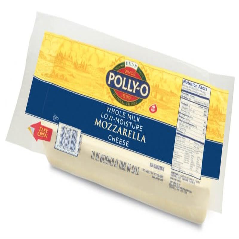 NineLife Basics POLLY-O Whole Milk Low-Moisture Mozzarella Chesse- 7.5 LB. LOAF