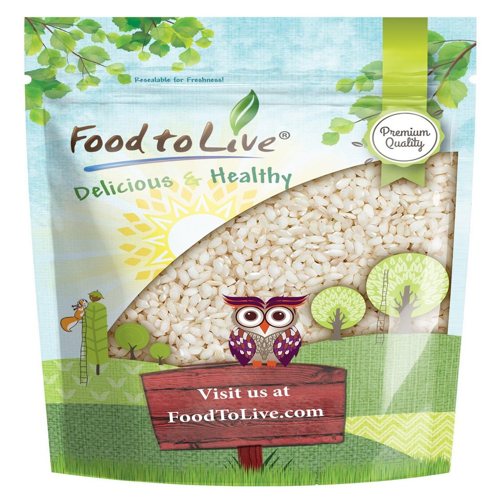 Food to Live Italian Arborio Rice, 3 Pounds  Short Grain White Rice, Superfino Grade, Vegan, Kosher, Bulk, Ideal for Creamy Risottos and Other Italian Dishes