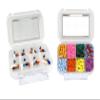 8 Time a Day Travel Sized Pill Case with Large Compartments and Airtight Seal, Adjustable Dividers, Silicone Gasket Waterproof Med Box, Numbered Stickers and Medication Map (Clear, 2 Pack) view 1
