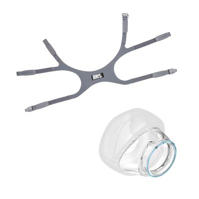 NineLife Basics F & P E-Son 2 Bundle - (1) Small Headgear and (1) Small Nasal Cushion, Gray