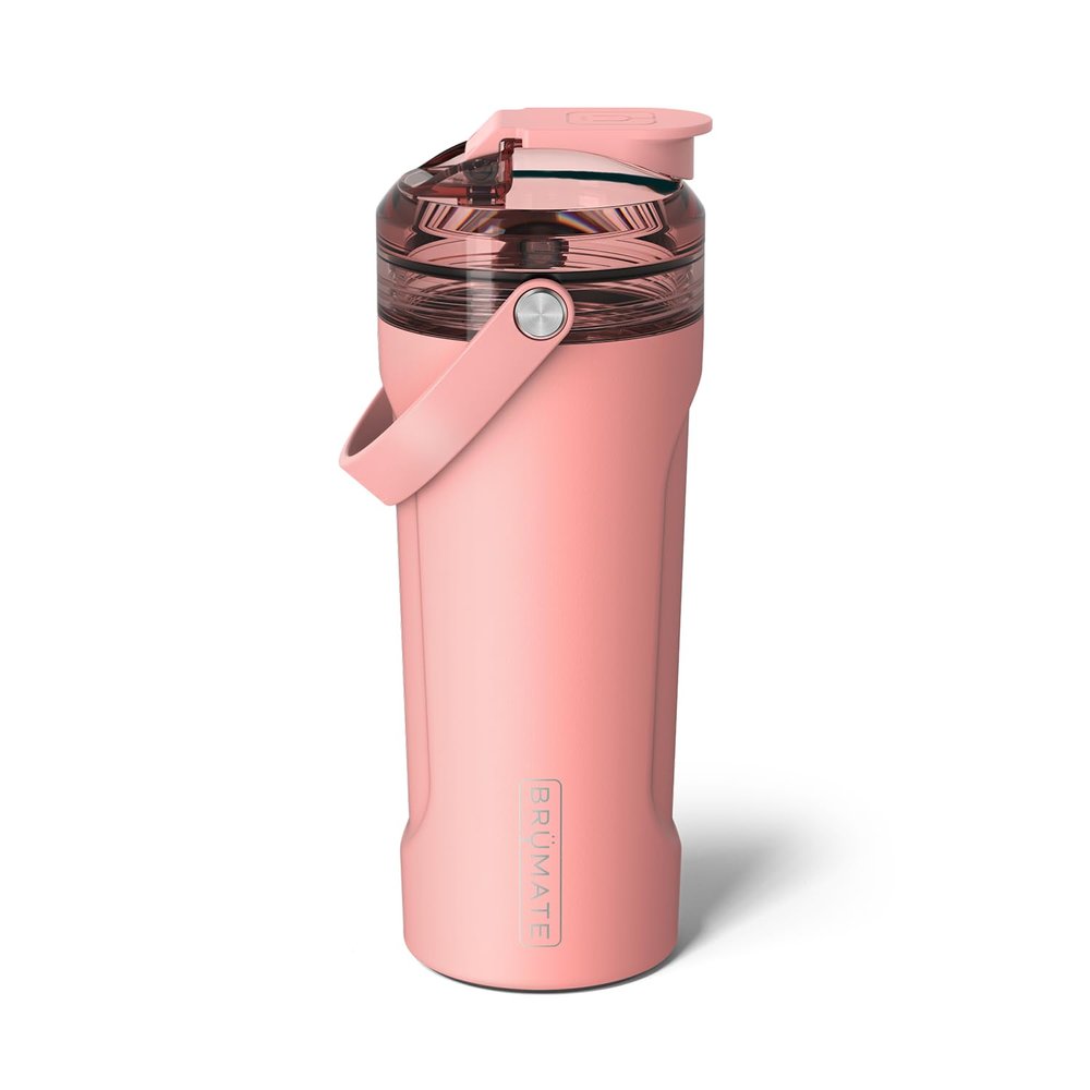BrMate MultiShaker Blender Bottle | 100% Leakproof Insulated Stainless Steel Shaker Cup | Perfect Protein & Pre Workout Bottle for Gym | 26oz (Guava)