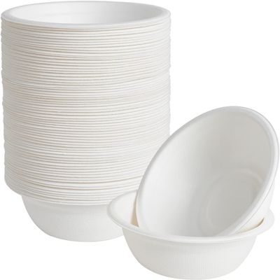 1000 Pack 12 oz Paper Bowls, Disposable Compostable Bowls Heavy-Duty, Biodegradable Soup Bowls Made of Natural Bagasse, Eco-Friendly Sugarcane Bowls for Salad, Dessert, Milk, Cereals (1000 Pack)