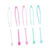 NOLITOY 5sets Lenses Tweezers and Suction Stick Kit for Glasses Compact Tool for Home and Travel Use Includes Green Blue Rosy Pink and White Accessories view 1