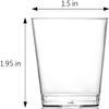 DecorRack 1 Oz Shot Glasses, 120 Hard Clear Plastic Shot Cup, Disposable Party Cups, Mini Cups Shot Glasses (120 Pack) view 2