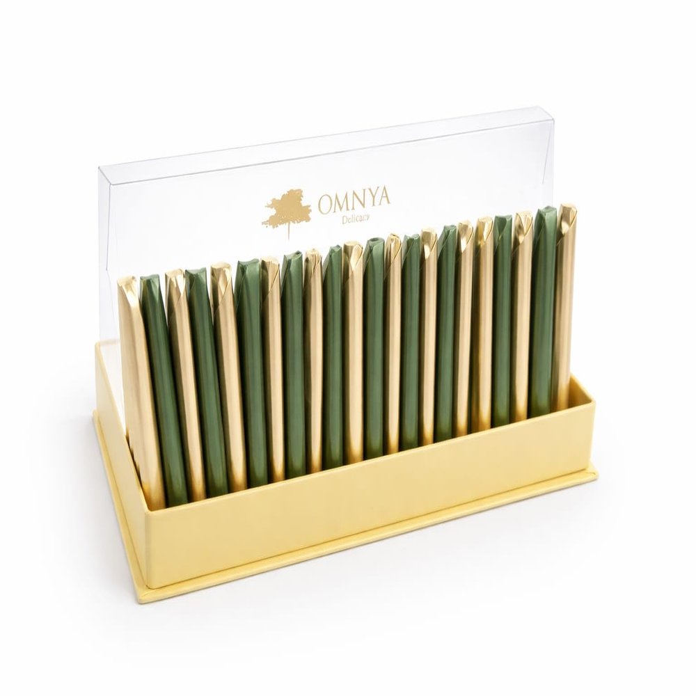 Omniya Delicacy Luxurious Chocolate Crpe Box Crunchy Crepe Rolls Dipped in Premium Belgian Milk Chocolate Gourmet Dessert Gift Box
