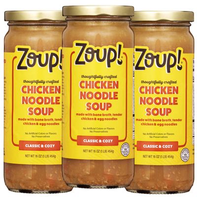Chicken Noodle Soup by Zoup! - No Artificial Colors or Flavors, No Preservatives, Chicken Noodle Soup, 16 oz Ready to Serve (3 Pack)