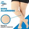 ABSOLUTE SUPPORT Wide Calves Thigh High Compression Socks for Women & Men 20-30mmHg - Unisex Plus Size Opaque Over Knee Stockings for Pregnant, Nursing, Sports, Travel, Flying - Beige, 4X-Large view 3