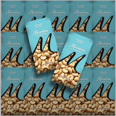 Roasted Salted Cashews 1LB Bag  Marvelous Cashews