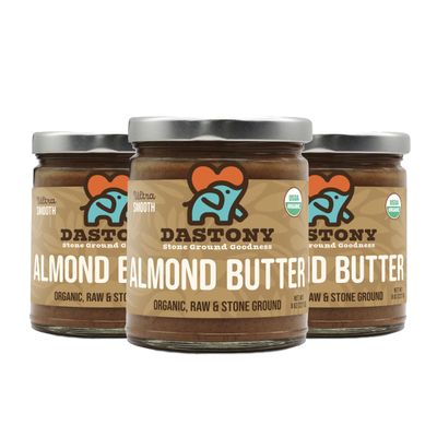 Dastony Organic Raw Almond Butter, 8 oz | Only One Ingredient | Vegan, Paleo and Keto Friendly, Non GMO, Gluten-free - Pack of 3