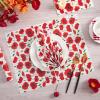 Homlouue 100PCS Red Poppies Floral Napkins, 3 Ply Guest Towels Disposable Bathroom, Floral Paper Napkins Disposable, Flower Party Paper Napkins Decorative for Spring Summer Fall Decorations view 3