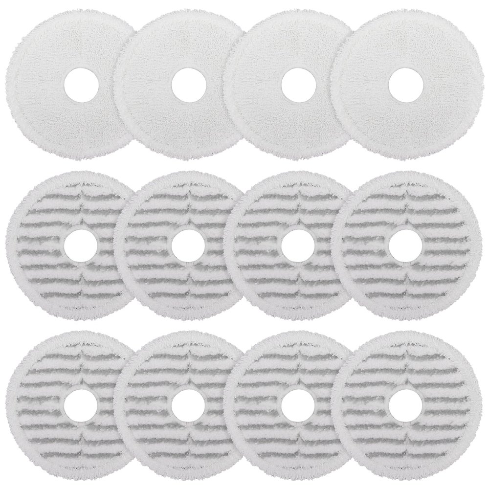 3764 Replacement Mop Pads for Bissell SpinWave: Compatible with Bissell Spinwave Spin Mop 376437643 Series Hard Floor Mop Cleaners - 8 Scrubby Pads,4 Soft Pads,Washable & Reusable12 Pack