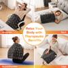 Woomer Faux Fur Electric Heating Pad for Back Pain Relief, Extra Large 20 x 24, Extended Coverage from Neck to Hip, Two-Sided, Moist Mode, ETL Certified, 6 Adjustable Heats & 2H Auto-Off,Grey view 2