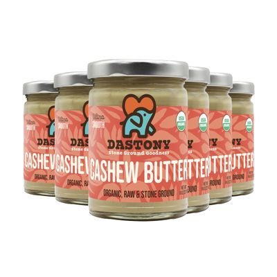Dastony Organic Raw Cashew Nut Butter, 8 oz | Only One Ingredient | Vegan, Paleo and Keto Friendly, Non GMO, Gluten-free - Pack of 6