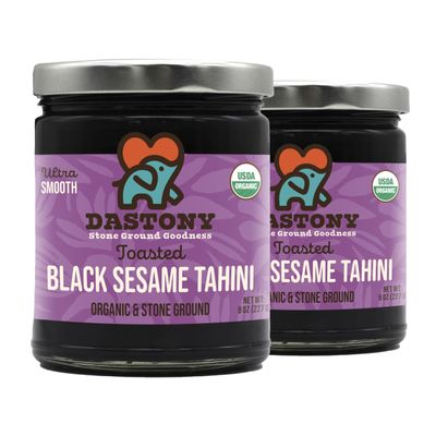 Dastony Organic Raw Black Sesame Butter, 8 oz | Only One Ingredient | Vegan, Paleo and Keto Friendly, Non GMO, Gluten-free - Pack of 2