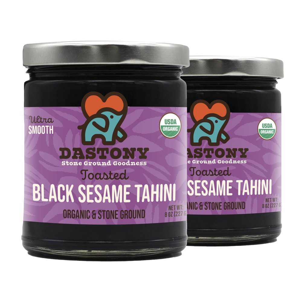 Dastony Organic Raw Black Sesame Butter, 8 oz | Only One Ingredient | Vegan, Paleo and Keto Friendly, Non GMO, Gluten-free - Pack of 2