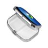 Tennis Ball in The air Print Pill Box 2 Compartment Small Pill Case with Mirror Pill Organizer Portable Medicine Pillbox for Travel Pocket Purse view 2