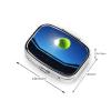 Tennis Ball in The air Print Pill Box 2 Compartment Small Pill Case with Mirror Pill Organizer Portable Medicine Pillbox for Travel Pocket Purse view 3