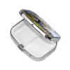 VTCTOASY Tree Flowers Nature Scenery Print Pill Box 2 Compartment Small Pill Case with Mirror Pill Organizer Portable Medicine Pillbox for Travel Pocket Purse, Black view 2