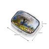 VTCTOASY Tree Flowers Nature Scenery Print Pill Box 2 Compartment Small Pill Case with Mirror Pill Organizer Portable Medicine Pillbox for Travel Pocket Purse, Black view 3