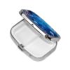 VTCTOASY Underwater Sea Pattern Print Pill Box 2 Compartment Small Pill Case with Mirror Pill Organizer Portable Medicine Pillbox for Travel Pocket Purse, Black view 2
